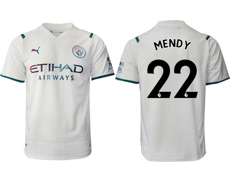 Men 2021-2022 Club Manchester city away aaa version white #22 Soccer Jersey
